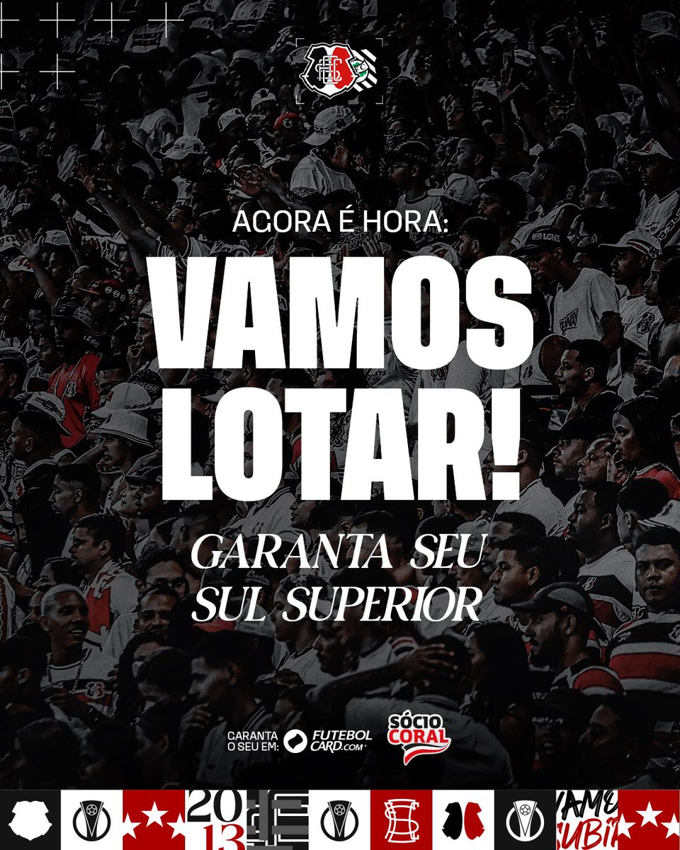 SantaCruzFC's tweet photo. 🐍 É hora de lotar a Arena!

Vamos lotar o Sul Superior e mostrar, mais uma vez, a força da torcida que nunca abandona.

Garanta o seu ingresso e venha jogar junto com o Mais Querido! 🖤🤍❤️

Acesse: https://t.co/F43RWVpWhM https://t.co/kRiGPVIxO2