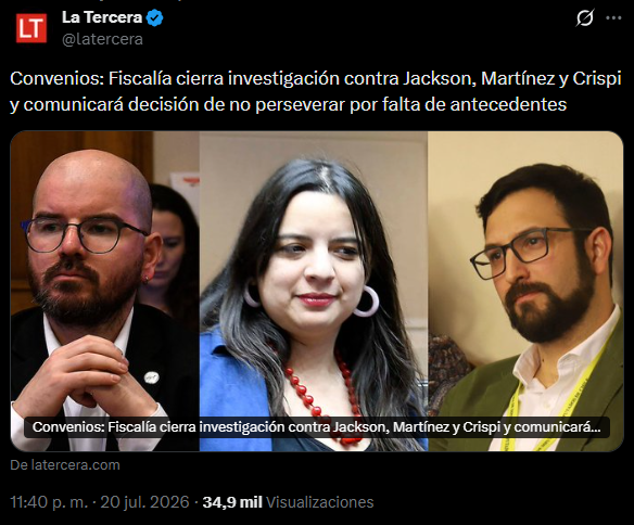 Daniel_chileno_'s tweet photo. @DRESTRUM__Pl COMENZARON LAS LIQUIDACIONES DE OTOÑO-INVIERNO DE LA FISCALÍA Y TRIBUNALES
Están regalando perdones y cierres apresurados de causas. Pelado CDR, libre; Crispi, libre; el que robó 1,600 millones en providencia, libre... Se preparan Cariola, Hassler y el violín de Monsalve! https://t.co/0hUhnU3eQJ