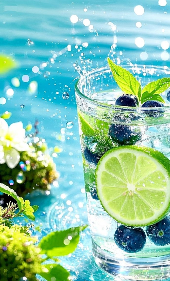 BaronWh1te's tweet photo. [Craving a quick refresher Whip up iced lemon mint water: squeeze 1 lemon, add 5 mint sprigs, pour over ice u0026 cold water, done in 2 mins! ]， https://t.co/NpdioMvHl1