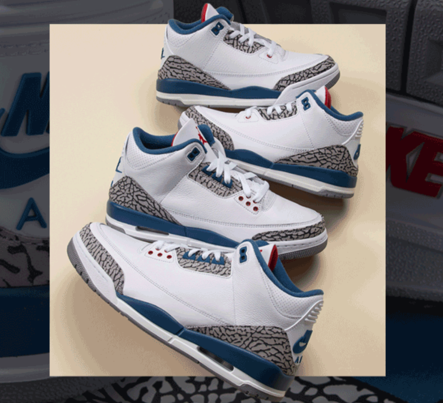 SOLELINKS's tweet photo. Ad: 20% off w/ code 20OFF
Air Jordan 3 Retro ‘True Blue’

Mens:https://t.co/k68wIiXX9X
GS:https://t.co/Hmt5WMBBRw
PS:https://t.co/waUy0emC7N
TD:https://t.co/exTZnbUuEX https://t.co/sE2QqG3pAW
