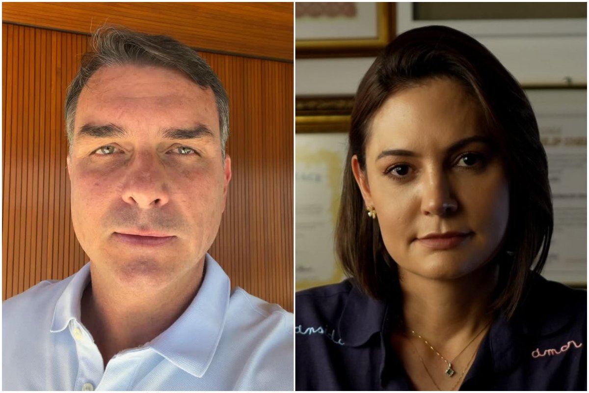 g1's tweet photo. Flávio Bolsonaro publica vídeo pedindo desculpas e solicitando ajuda de Michelle em campanha #g1 https://t.co/J8ZVO6DtvC https://t.co/TdFeA1GA85