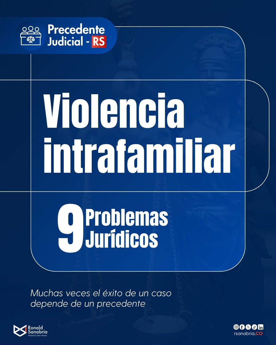 RsanabriaCo's tweet photo. ⚖️ VIOLENCIA INTRAFAMILIAR: EL CONTEXTO DEFINE LA RESPUESTA PENAL

Consulte las providencias: https://t.co/KdzGgKJxY2 https://t.co/EjRuitnJ14