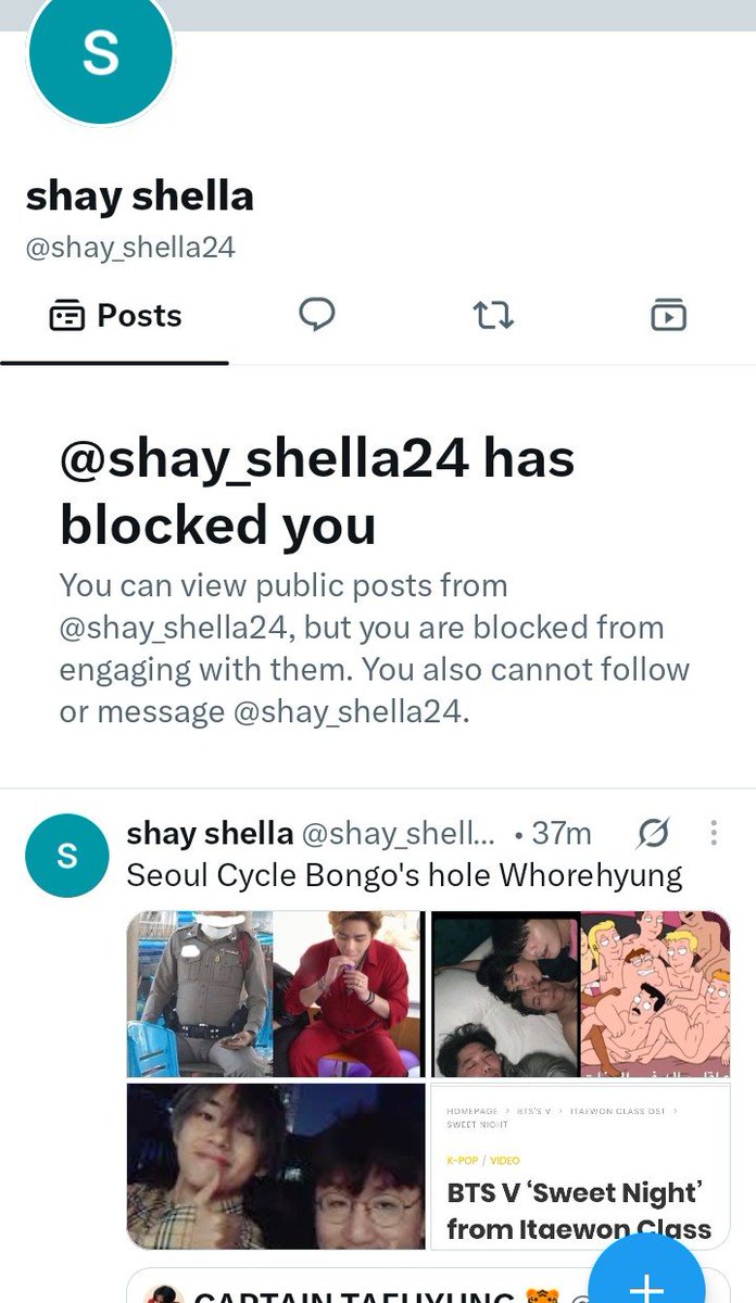 Thvxfriends's tweet photo. @taetae_hyugie @michell61248903 This pigmin stan coward block me can u reply her on my post? https://t.co/B2DQjw8Xh8