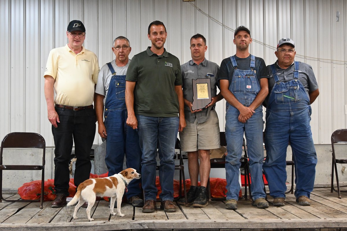 PurdueAgEcon's tweet photo. This year’s Farm Management Tour gathered many farmers and producers in Harrison County.

Learn more about the stops on the @PUCommercialAg 2026 tour 🚂 https://t.co/SQ84RSauqb

Photo recap 📸 https://t.co/Spkavm5wwh

#PurdueAg #Extension https://t.co/wc4orNEUKw