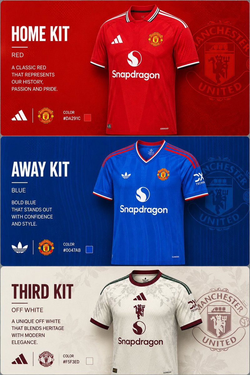 Lawrenc14036013's tweet photo. Manchester United’s kit for next season 
rate from 1-10 ? https://t.co/5fMC9qseO6