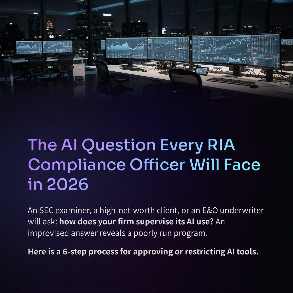 techveraIT's tweet photo. "How does your firm supervise its use of artificial intelligence?"
Here's a framework for answering the question, along with a 6-step process for approving or restricting AI tools. https://t.co/rgErPCt6DM
#IT #AI #ArtificialIntelligence #ManagedAI #WealthManagement https://t.co/fhkEKXUFxu