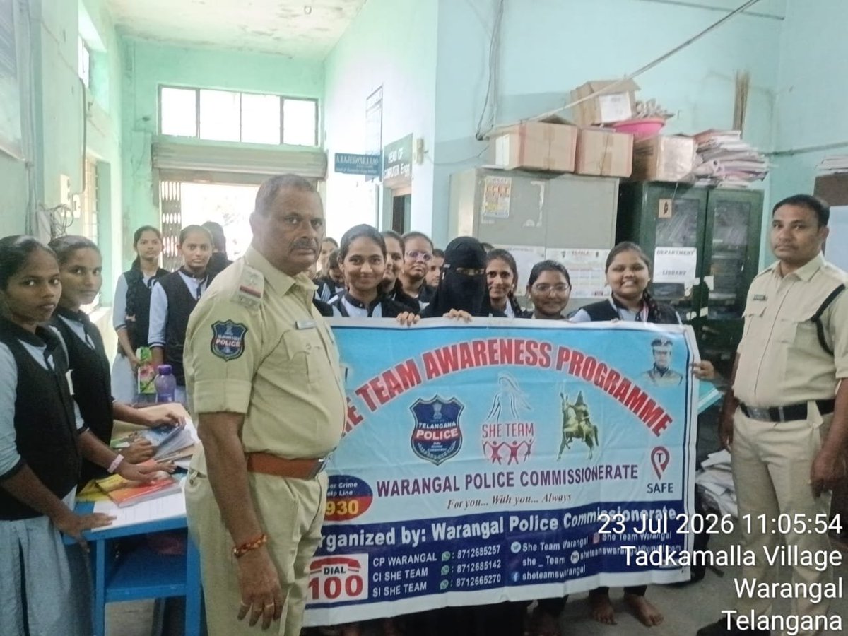 she_teams's tweet photo. Conducted #Awareness Programme at #POLLY TECHNICAL COLLEGE COLLEGE #WARANGAL. In which 50 Members of Students were participated. We explained the following topics what is #sheteam how it Works,how it is useful for them #child abuse,#TSafe App,Child #helpline No.1098 etc. https://t.co/LP7Jqwj7nL