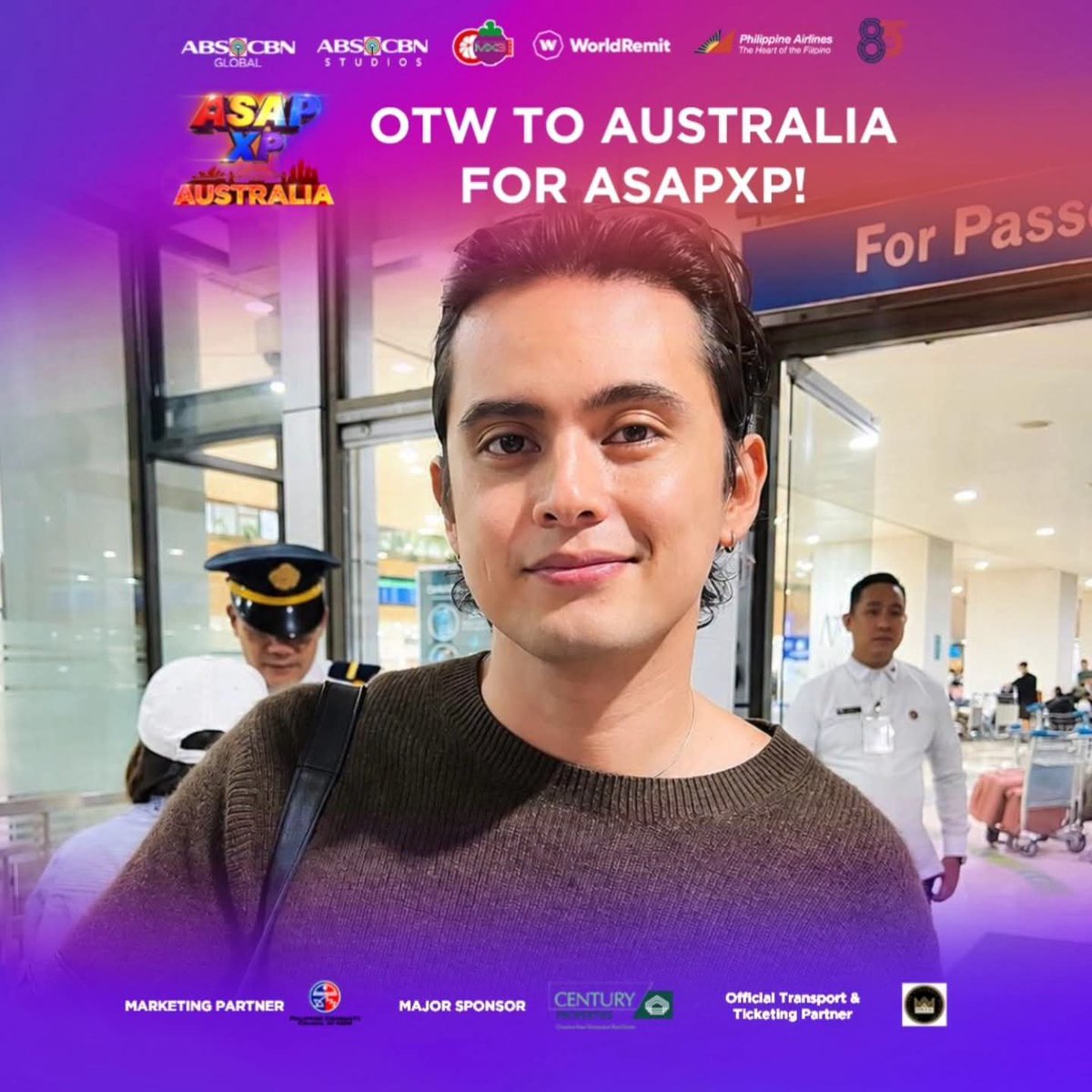 REIDersOfficial's tweet photo. Sydney bound na si James Reid! Can't wait to see you perform LIVE! ✈️✨

Get your tickets now to the biggest Pinoy party in Australia via Ticketek at https://t.co/Tj6qAmdE2A
👕 For exclusive ASAP merch: https://t.co/GLlYyPpOmO

 #ASAPXPAustralia #JamesReid 

©️ @ASAPOfficial https://t.co/frBjNfi0e0