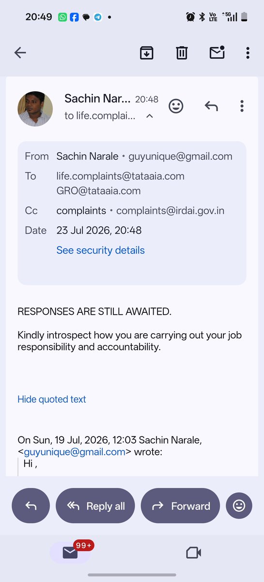 guyunique007's tweet photo. @TataCompanies @TataAIA_Life @IRDA_OFICIAL 

For your IMMEDIATE ATTENTION and TRUTHFUL ACTION. https://t.co/JhR2Wmyi3H