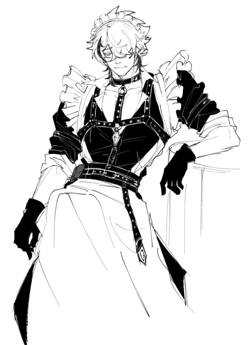 A781479's tweet photo. Maid Kaelos 🧹🎀

#zzzoc https://t.co/c138NZnLZu