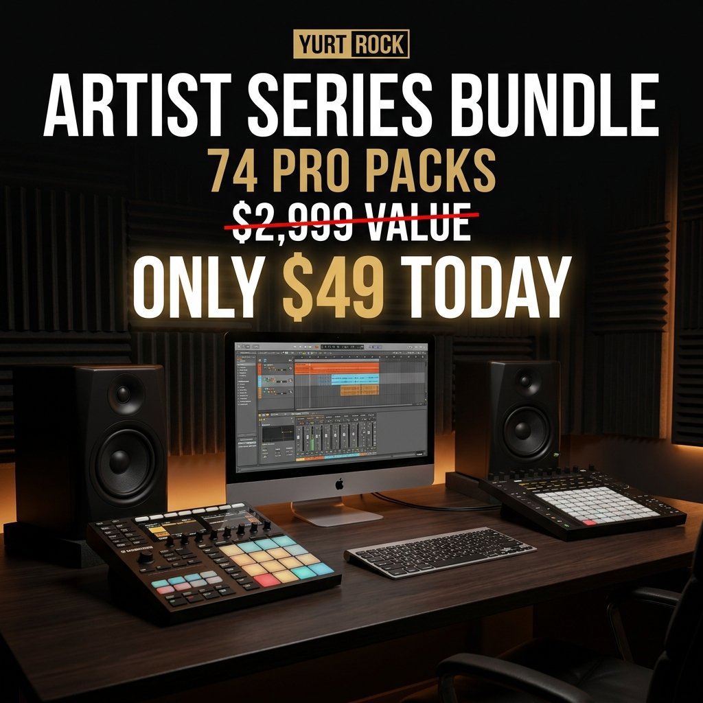 YurtRock's tweet photo. Clyde Stubblefield drummed on James Brown's Funky Drummer. His loops are in this bundle — next to Antonio Sanchez, Nate Smith, and 71 more packs of real session players. 74 packs. 80+ GB. Royalty-free, yours forever. $49 today. That's 66 cents a pack.