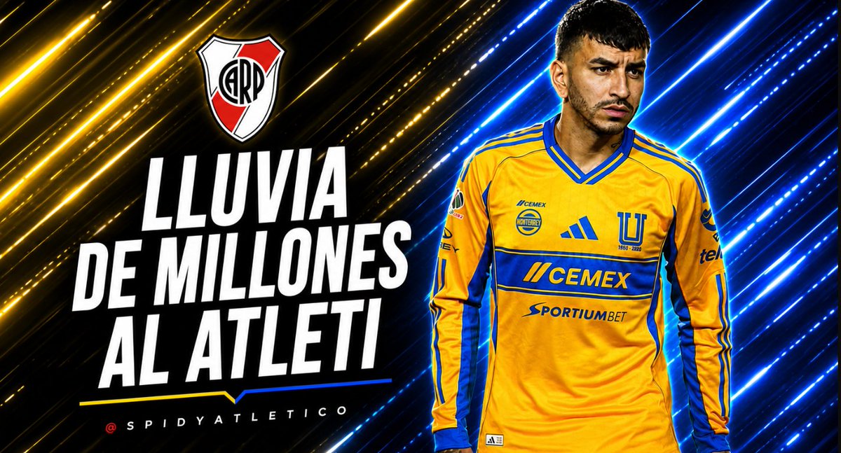 SpidyAtletico's tweet photo. ✅💰𝐀𝐋 𝐀𝐓𝐋𝐄𝐓𝐈 𝐋𝐄 𝐂𝐀𝐄𝐍 𝟐𝐌€ por la venta de Angel Correa. 

🔁 Angelito será traspasado de Tigres a River por 13,2M€ comenta @CLMerlo.

🟢 Así mismo, el Atleti cuando vendió al jugador argentino a Tigres, se reservó un 15% de la futura venta, como informa @eldesmarque