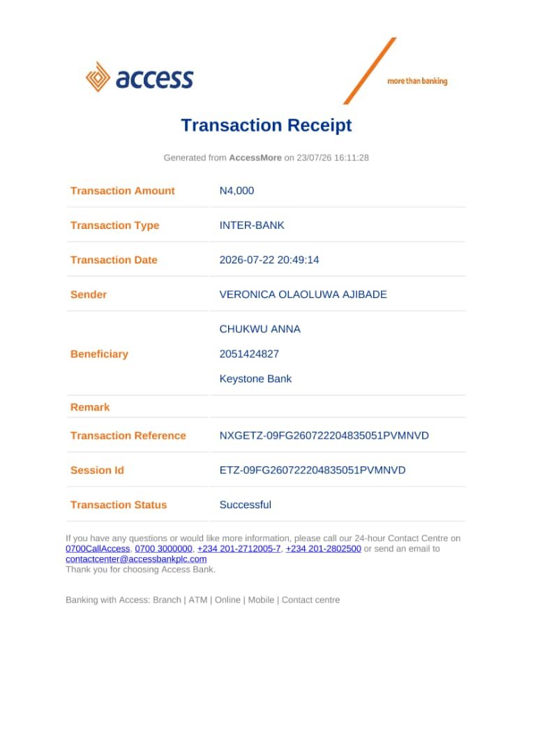 VAjybade's tweet photo. @accessbank_help 
@access_more 
@myaccessbank 
@keystonebankng 
Kindly fix this transfer.
Na this kind money dey cause embarrassment. https://t.co/sEMw5jnTQX
