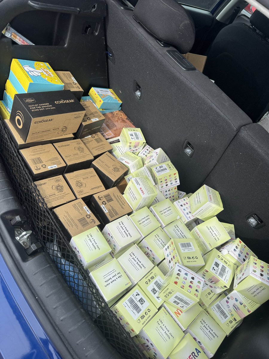 HDawling's tweet photo. Out of the 100 Owala replacement lids I got in April for .50 cents each I have 1 left. I bought a mystery cart at Meadows Mall in Las Vegas, NV. https://t.co/PE6dYoAt49