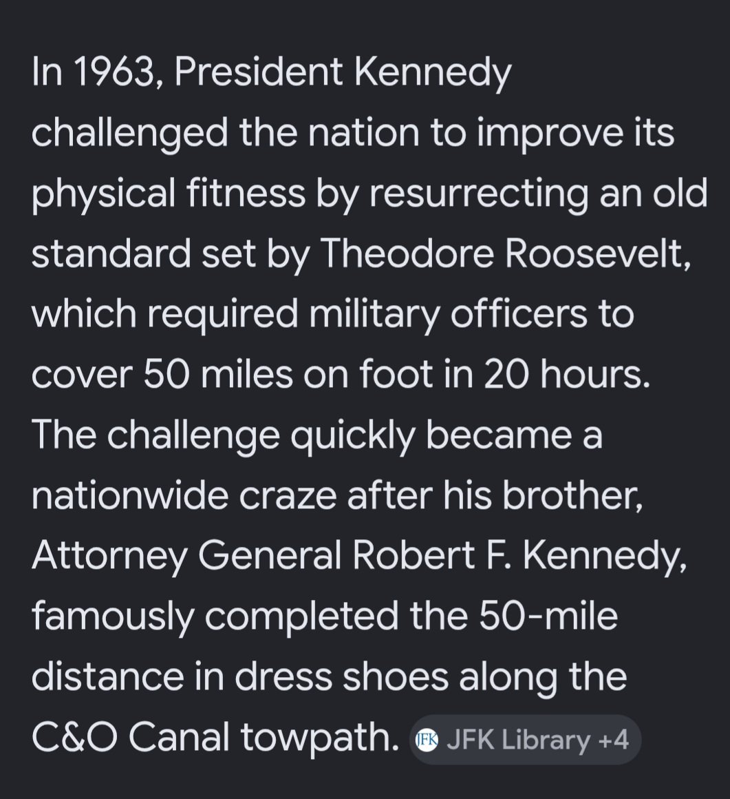 blindputter's tweet photo. @StoolAfterDark  a challenge open to everyone in the office, that many will start but not finish...
The JFK fitness challenge to walk 50 miles in 20 hrs. Guarantee this would be great!!
@OhioTate https://t.co/oK4s0EXMzq