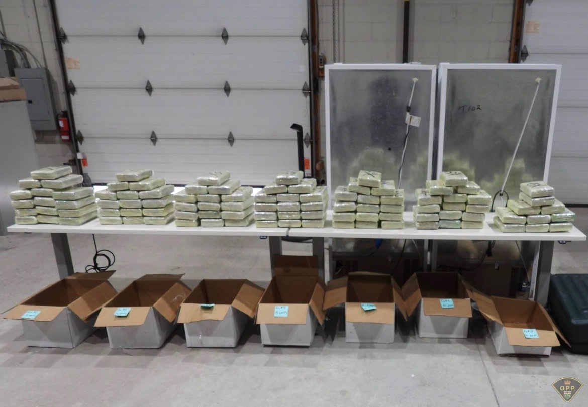 bears_aware's tweet photo. Project Bay: Largest Punjabi drug smuggling operation in Ontario busted.

Nearly $140 million worth of illegal drugs have been seized and 21 people charged.

Charged: 
Navpreet SINGH
Haninderpal GREWAL
Gagandip THINDAL
Simranjit SINGH
Kanwarpal KULAR
Jatinderpal SINGH
Jasvinder SOHI
Tejwinder SANDHU
Harjwinder SANDHU

Smugglers used the commercial trucking industry to move illegal drugs through legitimate supply chains.

973kg of cocaine, 660kg of methamphetamine, 49kg of opium, 230 oxycodone tablets, 17 firearms - including an anti-tank rifle - ammunition and prohibited weapons.
