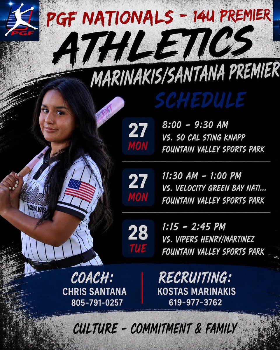 Sophiameza2029's tweet photo. PGF next week 🥎🔥 schedule below! 
@TOP_D1RECRUITS @SBRRetweets @softballhype @CoastRecruits @FresnoStateSB @SoftballRecruit @EliteRecruits_ @SanJoseStateSB @UCSBSoftball @SoftbalAmerica @sballrecruiting  @fastpitchwatch @FastpitchAthRec @E1Fastpitch https://t.co/3wU3lrxEiG