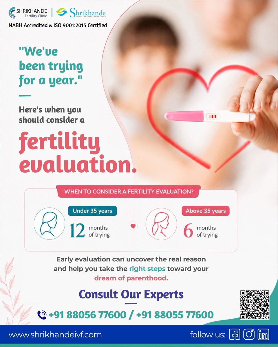slaxmi2002's tweet photo. Unable to #getpregnant? Here's when you should consider a #fertilityevaluation.
General guideline:
•<35 yrs → 12 months of trying
•>35 yrs → 6 months of trying
But don't wait if you have:
•#Irregularperiods
•#PCOS
•#Endometriosis
•Known #malefertility concerns https://t.co/oOFkGLjmBW