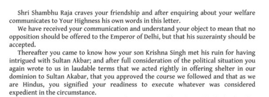 WAlex20825's tweet photo. How many times ur goona repeat the same exact cope krishna singh ji didn't die when ram singh ji was in assam he died when he was in afghanistan he was supporting shezada akbar ( as par the sambhaji's plan) sambhaji even mentioned him in his letter to raja ram singh ji https://t.co/JqrXUnwsiT