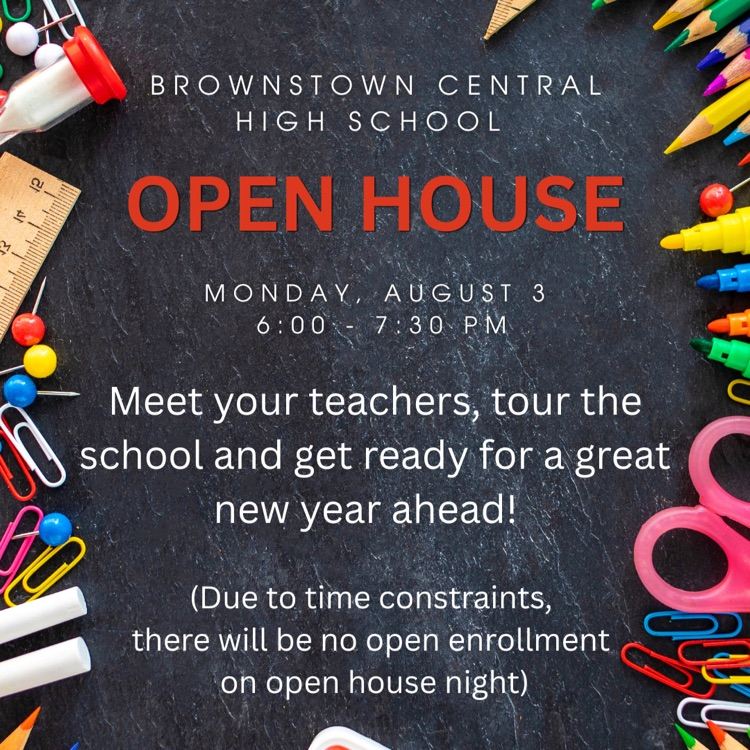 BravesBCHS's tweet photo. BCHS Open House - August 3, 6-7:30 PM https://t.co/2gyqeODpz2