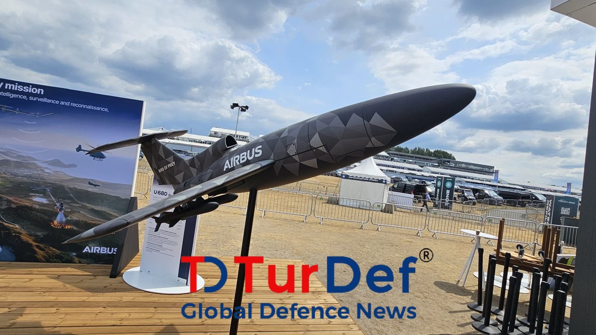 turdefcom's tweet photo. 🇬🇧 @Airbus U680 Bird of Prey at @FIAFarnborough: Target Becomes the Shooter

➡️Do-DT25, which U680 is based on, has been used as a target UAV for training and test purposes
➡️U680 Bird of Prey tested with @FrankenburgTech Mark 1 C-UAS missile is presented as an armed interceptor UAV as a low-cost alternative to full-size aircraft.