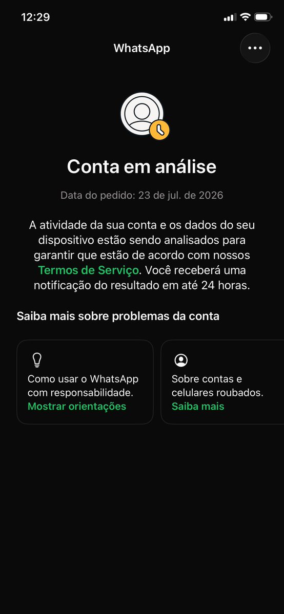 thrushzm's tweet photo. @WhatsApp  obrigado viu, do nada meu whatsapp fica em análise, até agora queria saber o por que?!! https://t.co/A8GdULGFUc
