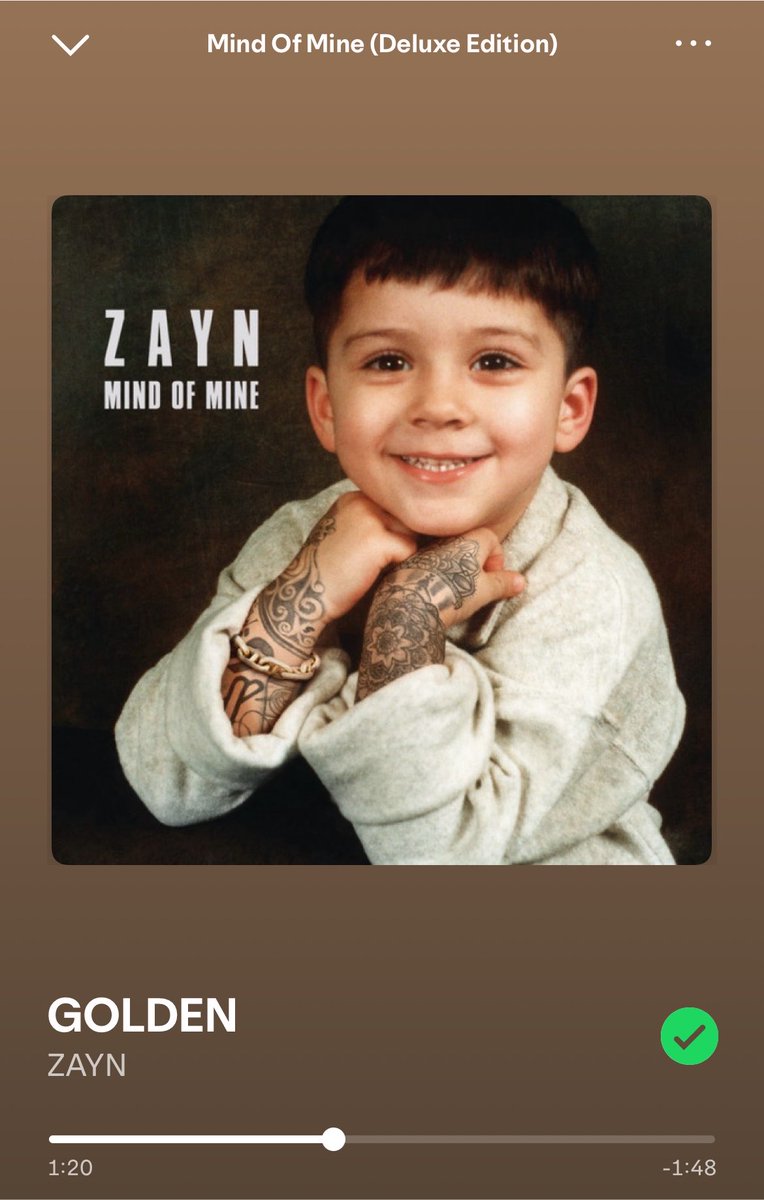 zaynmbase's tweet photo. #ZAYN has now added ‘GOLDEN’ to Mind Of Mine (Deluxe Edition) over on Spotify! https://t.co/V16ejUsfhQ