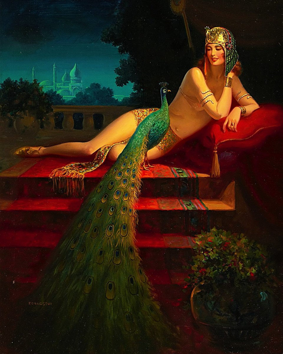 AlexandraSoro's tweet photo. "Cleopatra" (1934) 
By Edward Mason Eggleston. 🖌️🌹
(1882–1941) https://t.co/nPuSMybJUL