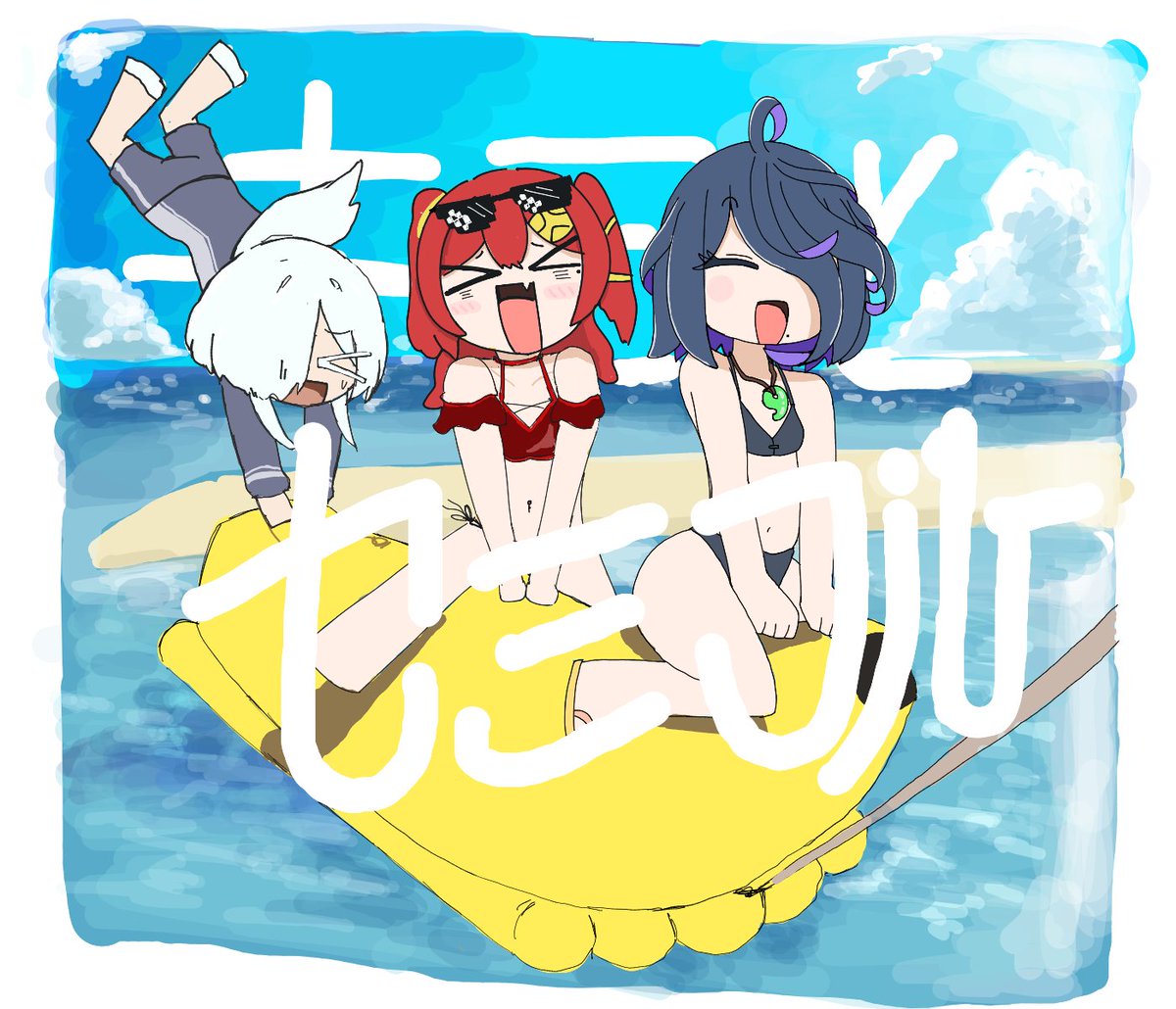 Unyon_N's tweet photo. 灯台守もどき（@todaimoriM0doki ）さん
たま（@t_w9174）さん
お二方と絵チャにて合作させていただきました🙇‍♀️
ありがとうございました☺ https://t.co/r1QDKLjJlM