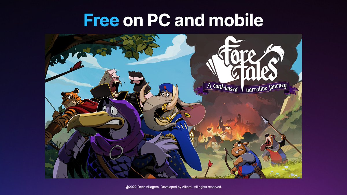 EpicGamesES's tweet photo. Energía de mazo a lo grande 🃏

Foretales está disponible GRATIS hasta el 30 de julio. https://t.co/oZhrrrxrY9

También disponible gratis en Android en todo el mundo y en iOS en determinados países. https://t.co/LJuFJYM5UJ