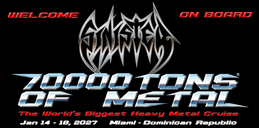 70000tons's tweet photo. Please welcome #SINISTER onboard #70000TONS OF METAL, The Original, The World’s Biggest Heavy #MetalCruise!

A legendary 'B'attle approaches... https://t.co/3hl5ONy5ZH
