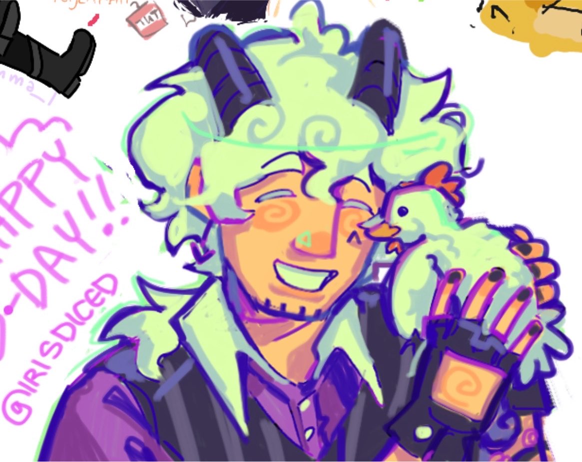 irisdiced_'s tweet photo. "DRAW CLOWNZY OR BRANZY CARRYING A CUTIE CHICKEN PLSSS" 
-> I don’t take art reqs but I do have this old drawing of Branzy carrying a chicken if that works ,,!

 https://t.co/sh9j2NJnhv https://t.co/Zi5c8vRc8w