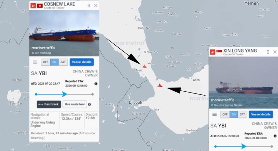 RoseyGaza's tweet photo. JUST IN: Yemen's Houthis are allowing Chinese Oil Tankers loaded with Saudi Oil to transit the Bab Al Mandab Strait   
Meanwhile European and American Oil Tankers loaded with Saudi Oil are getting hit https://t.co/PEHh4t8Wyf