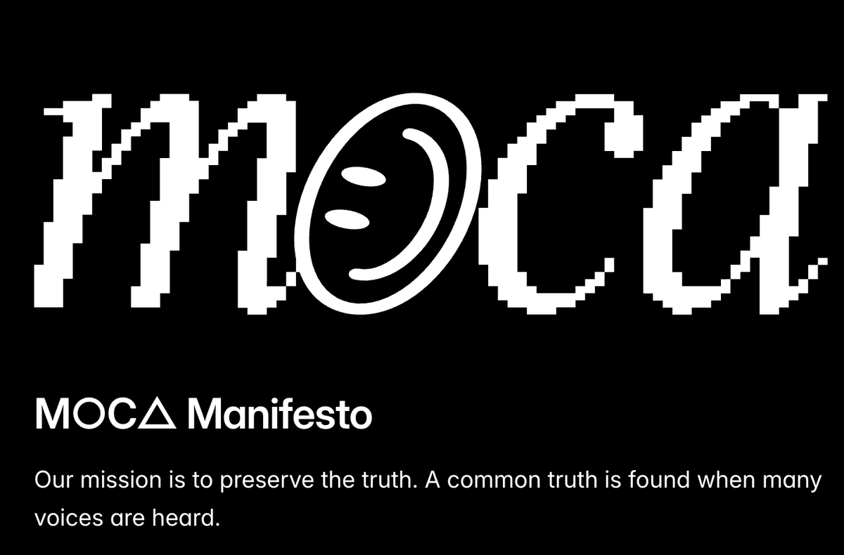 reneil1337's tweet photo. Submit your Story into the MOCA Library 🕳️🐇

Lets collectively tell the true story about cryptoart. We have prepared everything so that you, the artist, can participate by simply pasting a link to your website or to interviews or articles about you 🧵 https://t.co/zw0xHmLljE