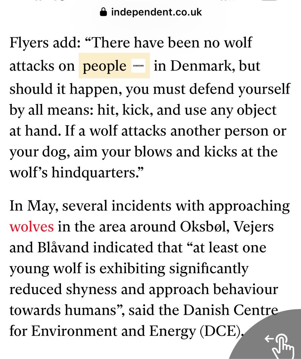 mariannezw's tweet photo. Ook in Denemarken loopt het uit de hand met de wolf.

Daar krijg je een folder met het advies het beest te schoppen en te slaan met ieder object dat voorhanden is 🐺🐺🐺

https://t.co/ccx8TryHxL https://t.co/DGd4qZq0A8