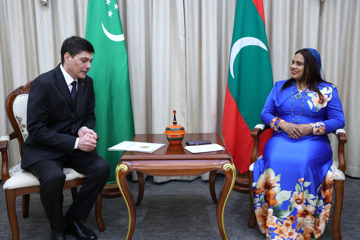 MoFAmv's tweet photo. Newly appointed Ambassador of Turkmenistan to the Maldives calls on Foreign Minister Iruthisham Adam

📃Press Release | https://t.co/DPxSyQSa3F https://t.co/vFsCgwlv7o
