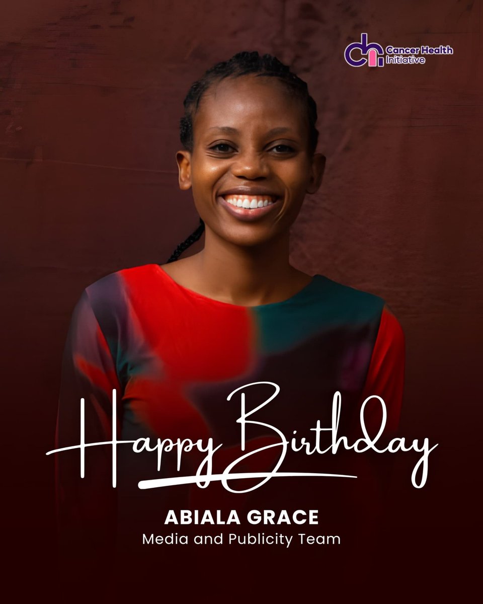 CancerHealthIni's tweet photo. Belated Happy Birthday to Abiala Grace! ๐
Thank you for your dedication and creativity as a member of our Media and Publicity Team.
We wish you good health, growth, success, and a year filled with beautiful moments.
Belated Happy Birthday! ๐ฉท
#happybirthday #teamchi https://t.co/yfn6dCrayK