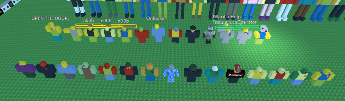 exusrom's tweet photo. added a few more NPC's and added all the players 
and the Red Slobbery Villain
#robloxconstruction #constructionroblox https://t.co/H0IukC9DU1