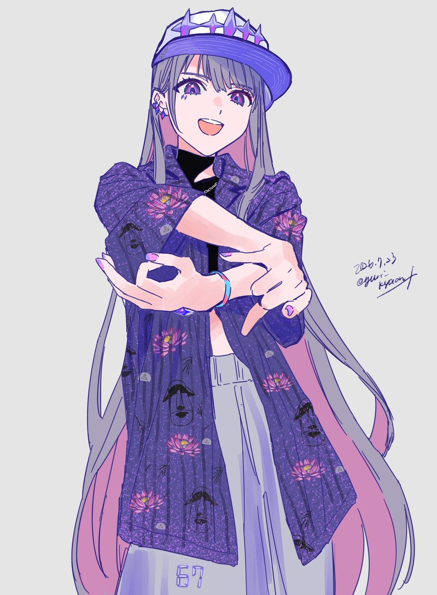 yuri_kyanon's tweet photo. 紫ガキの帽子かわいい67 https://t.co/jkwDvxAt89