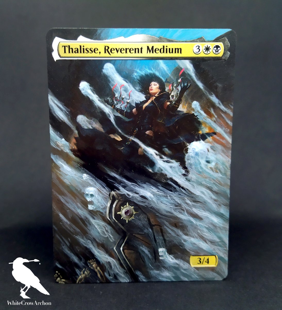ArchonCrow's tweet photo. Extension Alters are one of my favourite to work on, difficult and effective, I think! And you, what do you think? #mtg #mtgalter https://t.co/EExKVDWqHI