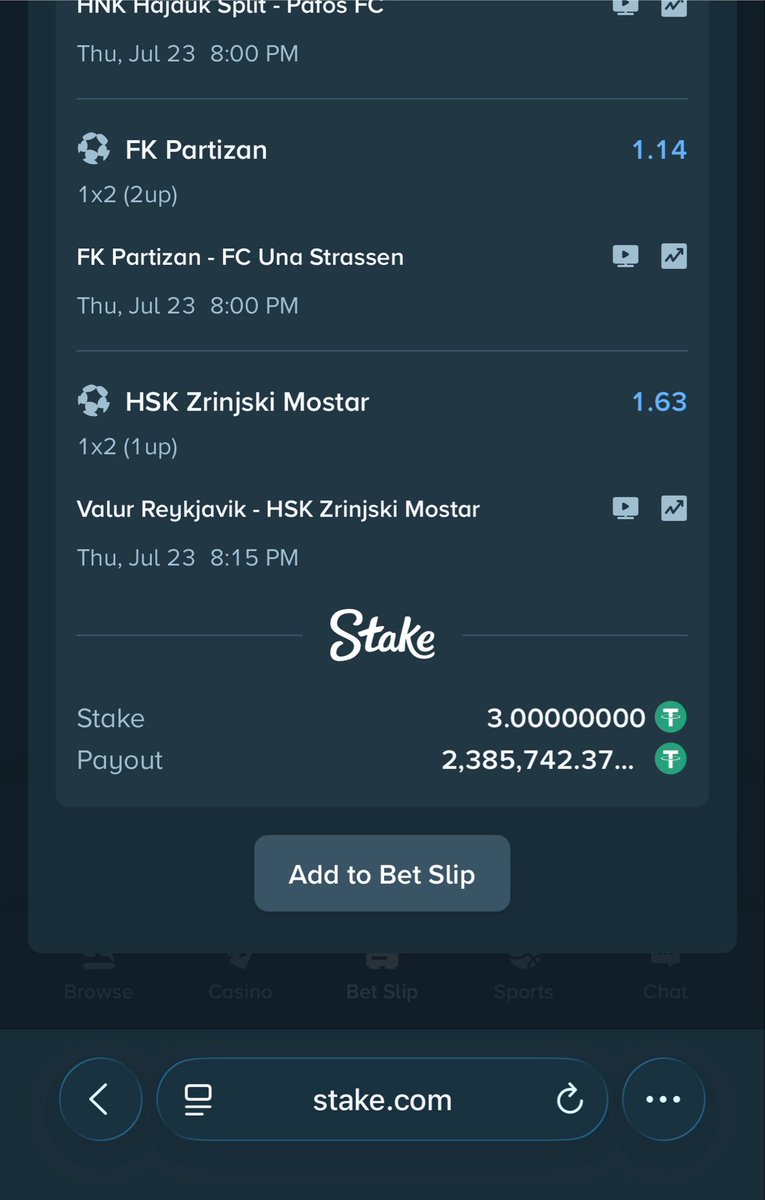 Mrbankstips's tweet photo. 110 odds https://t.co/5ff7PC8xXN

6 odds https://t.co/9nJvSrla5C

795k odds https://t.co/4zWqGE6AQU

33 odds https://t.co/ObRxSTnQHf

Register an account with stake account via link https://t.co/zNIDVi9VVx

Use welcome code ‘banks’ for weekly airdrops and bonuses 

Get the iOS app via link https://t.co/BH533u52QL

You can always contact https://t.co/oeZHXM47XD for all stake bet deposits 

Join telegram channel https://t.co/onNA2IpWas

Use stake shield for better chances of winning ✅

Bet responsibly 🔞🔞🔞