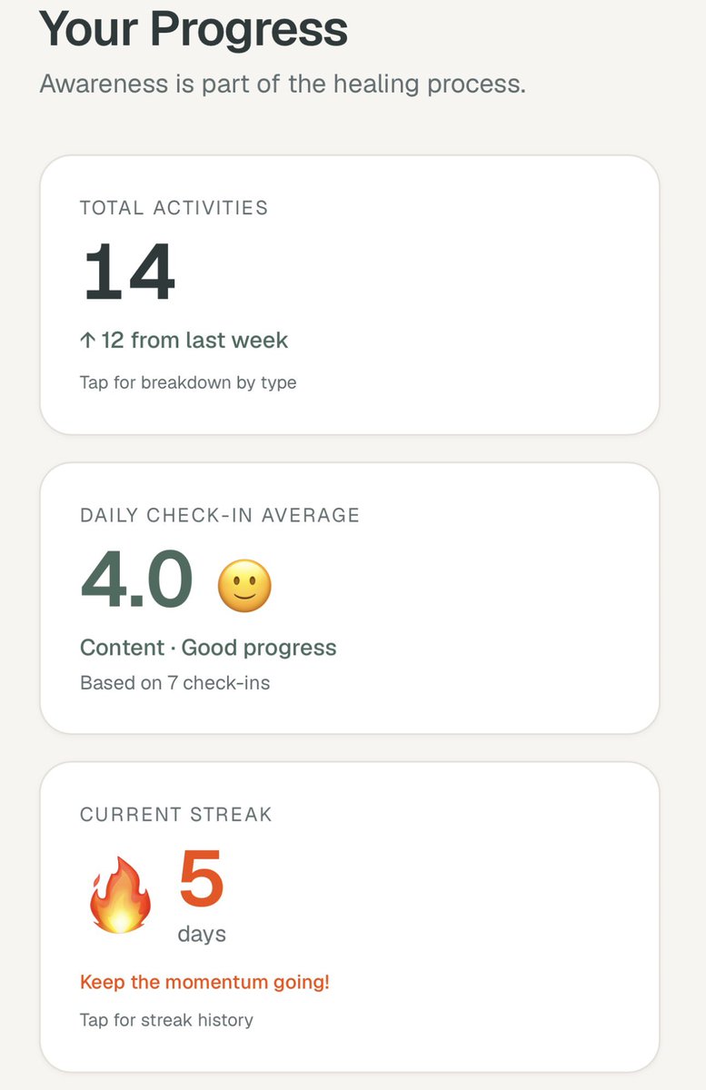 Clear_Steps's tweet photo. The ClearSteps anxiety app is live! 

Take a look at ClearSteps — the anxiety tracker I’ve been building. Here’s a quick look at the app in action. 

Most of us try to power through anxiety with willpower alone. But that can feel like trying to navigate a storm with no map and no instruments.

An anxiety tracker will help change the game:
• It will turn the undefined “I feel off” moments into clear data
• Shows patterns you can’t see in the moment
• Tracks what actually helps (and what doesn’t)
• Builds evidence that progress is happening even on hard days
• Creates space between the feeling and the reaction

I built ClearSteps to help individuals gain a better understanding of their emotions.

You log symptoms, rate intensity, journal what’s going on, and you can then start to see the real picture instead of just surviving the wave. 

It’s simple, private, and designed for people who want to get stronger — not just distract themselves.

If you’ve ever felt like your anxiety is running the show with zero accountability, this is the tool I think will help. 

More coming soon! 

Click the link in the bio if you want early access! 

#ClearSteps #AnxietyTracker #MentalHealth