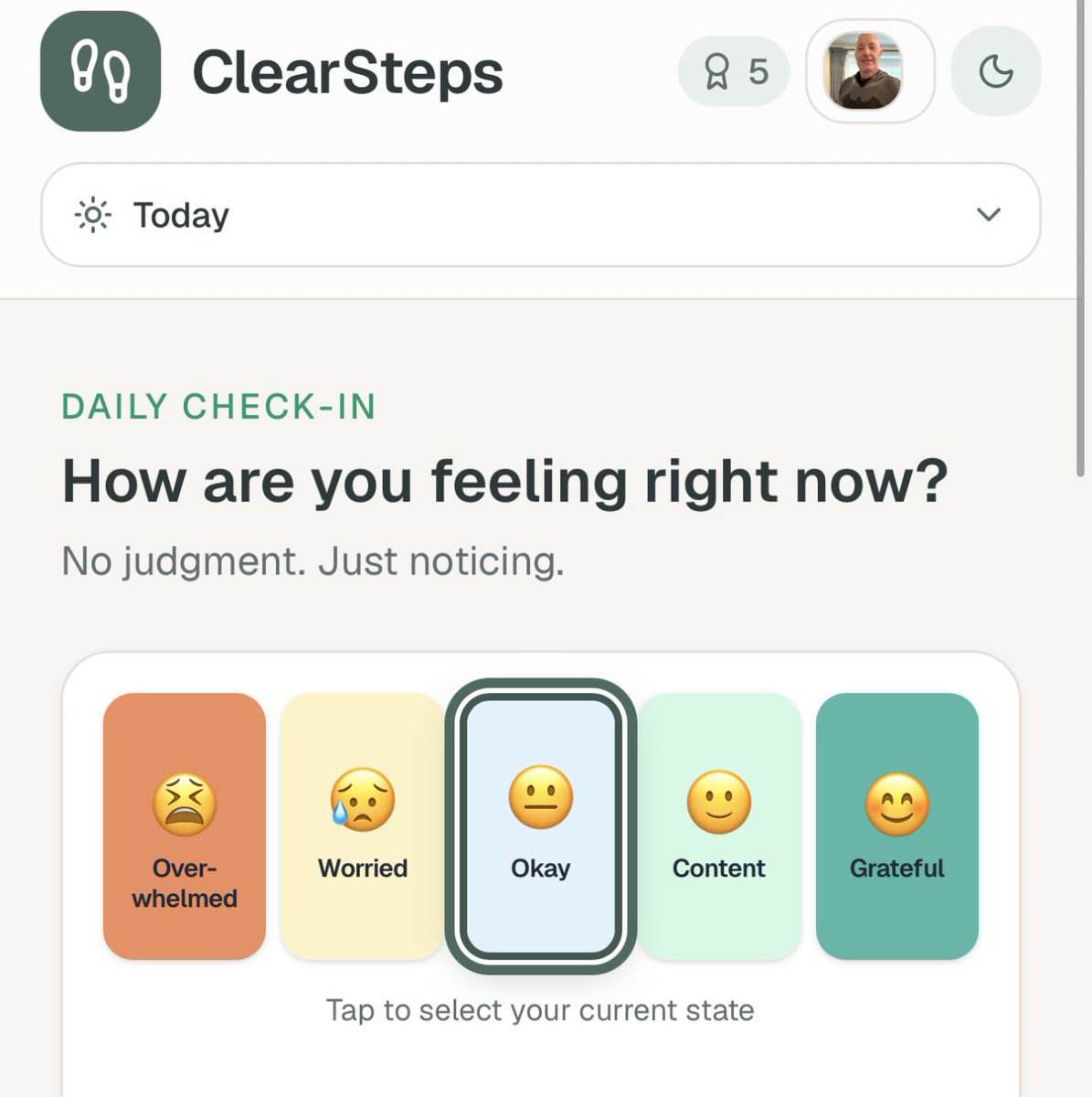 Clear_Steps's tweet photo. The ClearSteps anxiety app is live! 

Take a look at ClearSteps — the anxiety tracker I’ve been building. Here’s a quick look at the app in action. 

Most of us try to power through anxiety with willpower alone. But that can feel like trying to navigate a storm with no map and no instruments.

An anxiety tracker will help change the game:
• It will turn the undefined “I feel off” moments into clear data
• Shows patterns you can’t see in the moment
• Tracks what actually helps (and what doesn’t)
• Builds evidence that progress is happening even on hard days
• Creates space between the feeling and the reaction

I built ClearSteps to help individuals gain a better understanding of their emotions.

You log symptoms, rate intensity, journal what’s going on, and you can then start to see the real picture instead of just surviving the wave. 

It’s simple, private, and designed for people who want to get stronger — not just distract themselves.

If you’ve ever felt like your anxiety is running the show with zero accountability, this is the tool I think will help. 

More coming soon! 

Click the link in the bio if you want early access! 

#ClearSteps #AnxietyTracker #MentalHealth