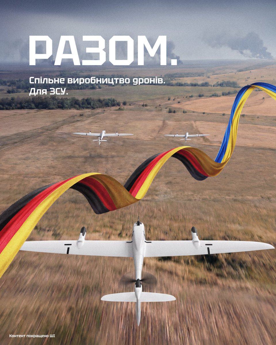 GermanyinUA's tweet photo. Де противник і що він робить? 

Відповіді 🇺🇦 військовим дають розвідувальні дрони. 🇩🇪 й 🇺🇦 виробляють їх разом. Із ШІ. Стійкі до російських засобів РЕБ.

Це лише частина нашої кооперації: 🇩🇪 військова підтримка становить 1/3 міжнародної допомоги 🇺🇦. 
Наша співпраця просто вражає! https://t.co/wXmWSg9cmR