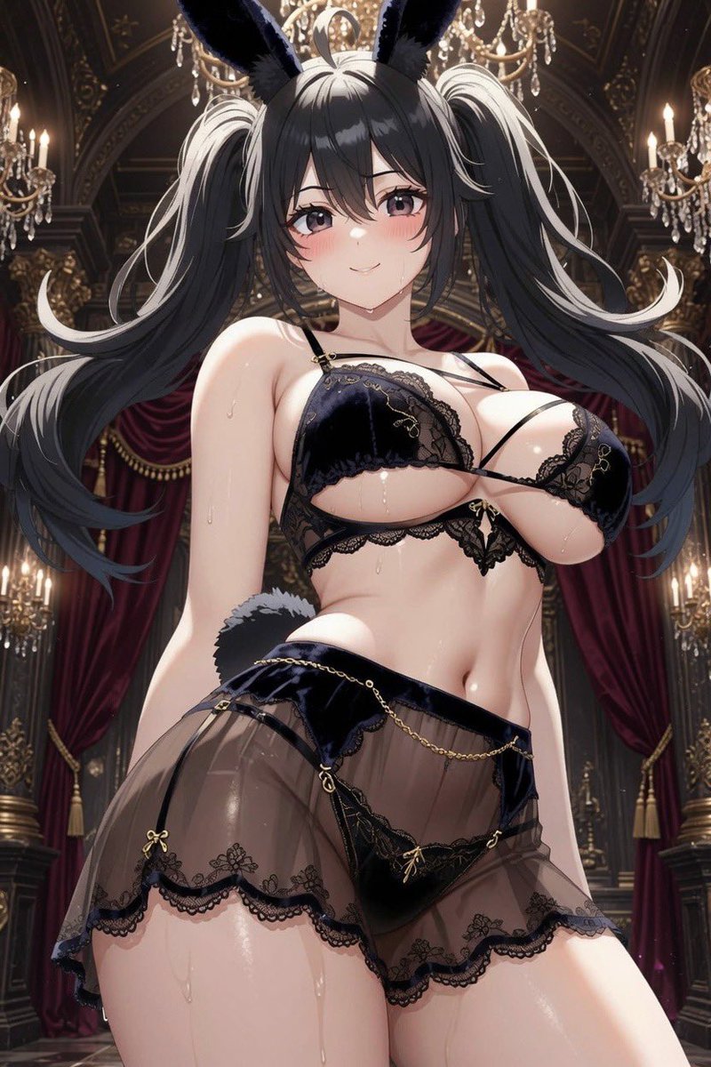 VelvetVervxs's tweet photo. 🖤✨ Velvet never looked this good…
She stands in the heart of the gothic mansion, sheer black lace and gold chains barely containing her, underboob on full display and that soft smile promising trouble.
At Velvet Verve Club, elegance and temptation live under the same roof.
One look is all it takes.
Who’s coming inside? 🐰@VelvetVervxs 
#VelvetVerve #GothicMansion #BunnyTemptation #SheerLace #EliteNights