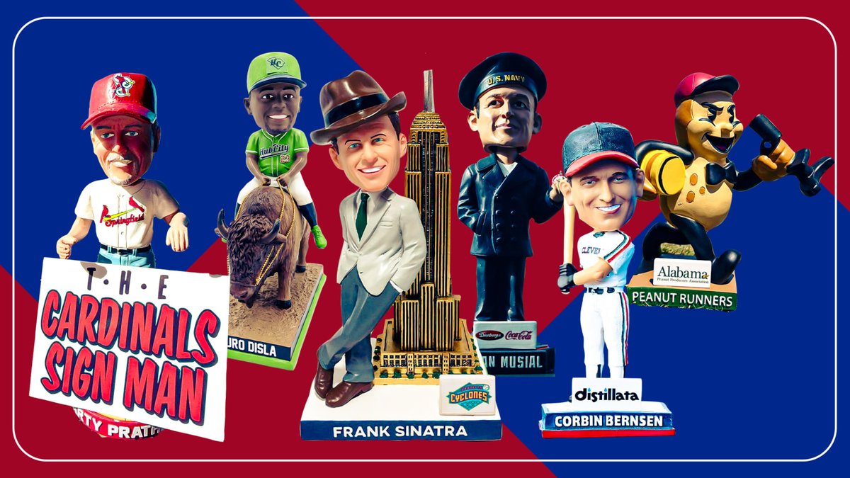 BobbleheadHall's tweet photo. Bobblehead fans, you’re in for a treat! Check out these unforgettable MiLB bobbleheads from the first half of 2026—each one tells a story and brings a little extra fun to the game. Which one is your favorite? Dive into the full lineup here: https://t.co/xk2JMQrhgR https://t.co/55FyRgByno