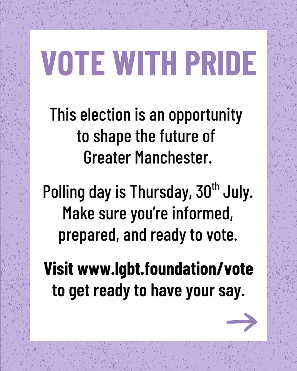 LGBTfdn's tweet photo. Thank you to everyone who joined us for the LGBTQ+ Mayoral Hustings, helping put LGBTQ+ voices at the heart of the conversation. 💥

Visit https://t.co/cvNhrqYyYe to get Vote Ready 💜
#VoteWithPride #GMMayor #LGBTQVoices #ManchesterVotes https://t.co/1XOhajepDf