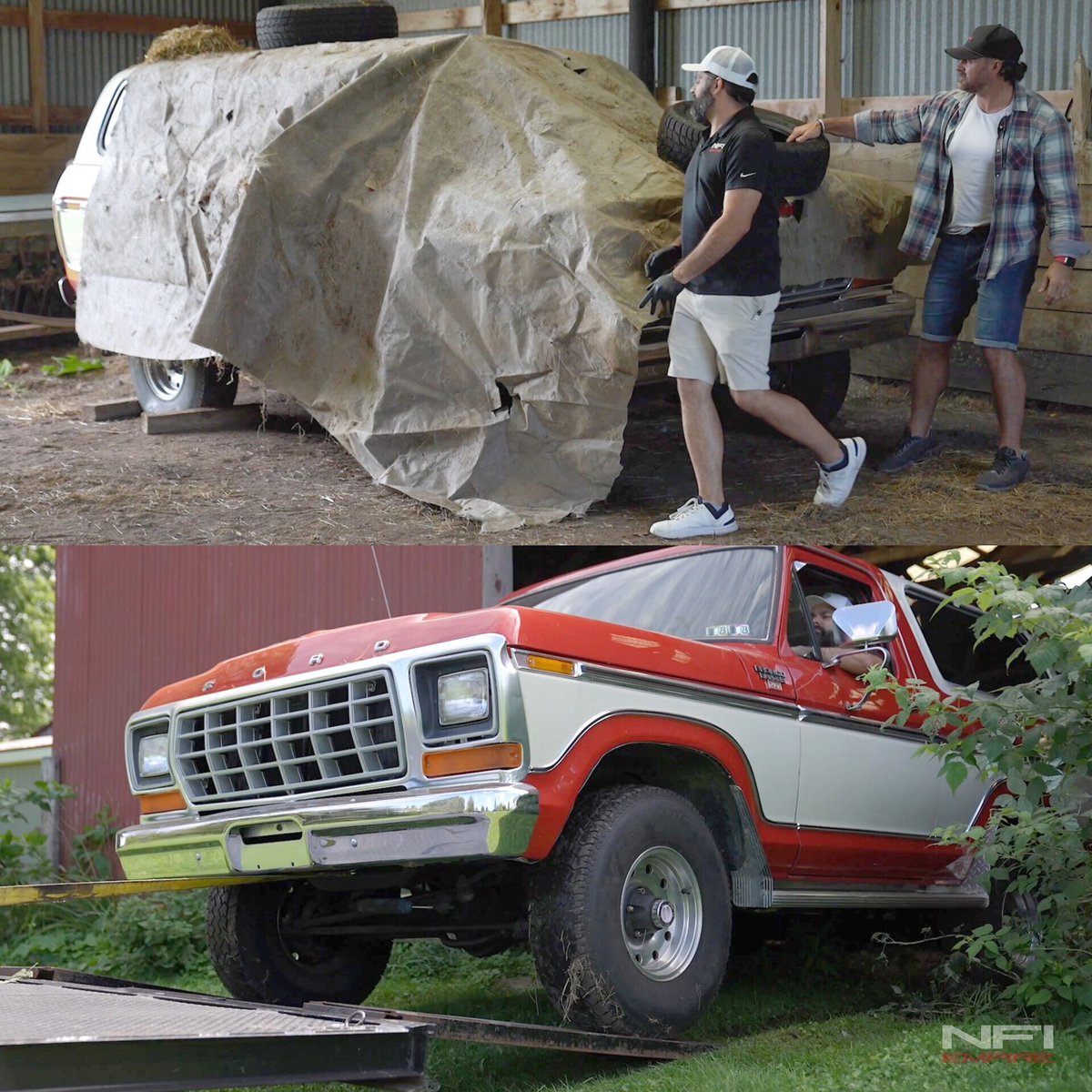 NFIEmpire's tweet photo. This 1978 Ford Bronco XLT went from an abandoned barn find to an absolute showroom stunner in 60 days!  

At the core sits Ford Performance's 7.3L Godzilla big-block — and just as the engine is the heart of the truck, this build is about heart in the most literal sense, raising money for congenital heart defect research through the Brett Boyer Foundation.

If you Bronco build content like this is something you like to see make sure to give this post a share, like, and let us know what process you would like to see the most!  

The Brett Boyer Foundation was founded in 2017 in memory of Sadie Brett Boyer, who was born with Down syndrome and a congenital heart defect and lived for seven months. The foundation’s proceeds fund congenital heart defect (CHD) research, support affected families, and celebrate the Down syndrome community. 

Big news coming soon about our 2026 project — the 1979 K30. Stay tuned!