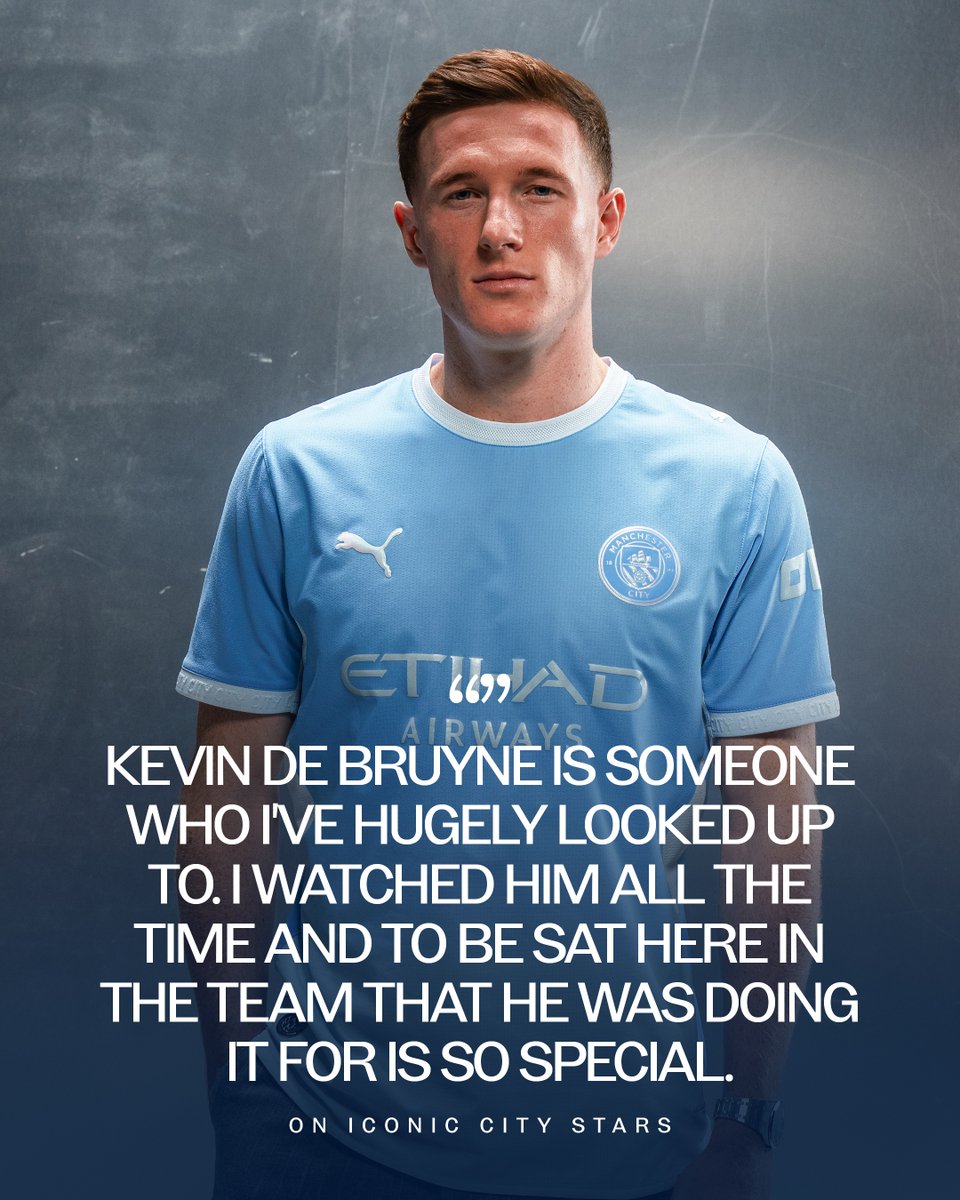 ManCity's tweet photo. Elliot's first words as a Blue 🗣️