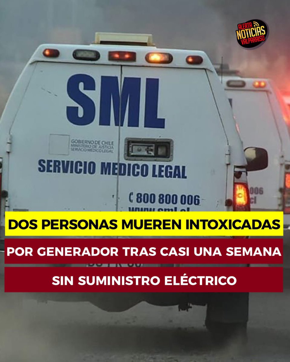 AlertaNoticiasV's tweet photo. Una investigación se encuentra en desarrollo luego de que dos personas fueran encontradas fallecidas al interior de una vivienda en el sector Quebrada del Ají, en Boco, comuna de Quillota. De manera preliminar, la causa de los decesos correspondería a una intoxicación por monóxido de carbono emanado desde un generador eléctrico que utilizaban debido a que el inmueble permanecía sin suministro de energía desde el pasado viernes. 

De acuerdo con los primeros antecedentes, las víctimas habrían encendido el equipo electrógeno para enfrentar el prolongado corte de luz que afectaba al sector. Sin embargo, la acumulación del gas al interior de la vivienda habría provocado la fatal emergencia. Personal de Carabineros resguardó el sitio del suceso, mientras las diligencias quedaron a cargo de los equipos especializados para establecer con precisión las circunstancias de ambos fallecimientos. 

El caso ha generado preocupación entre los vecinos, considerando que la vivienda llevaba varios días sin suministro eléctrico, situación que obligó a sus ocupantes a recurrir a un generador para contar con energía. Será la investigación la que determine las responsabilidades y confirme oficialmente la causa de muerte de ambas personas.